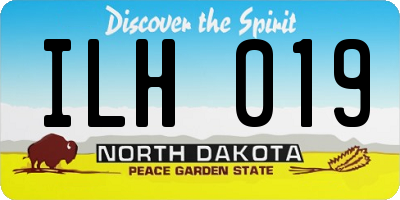 ND license plate ILH019