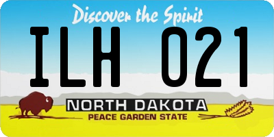 ND license plate ILH021