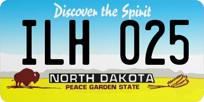 ND license plate ILH025
