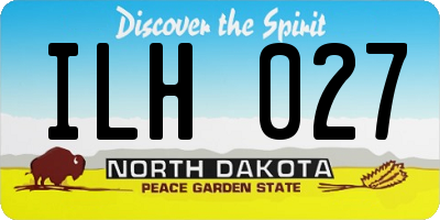 ND license plate ILH027
