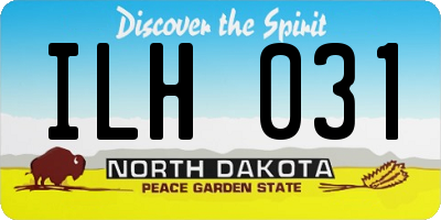 ND license plate ILH031