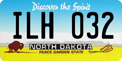 ND license plate ILH032