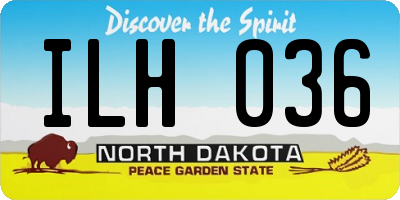 ND license plate ILH036