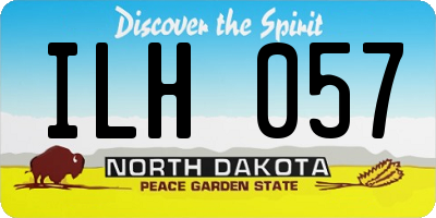 ND license plate ILH057