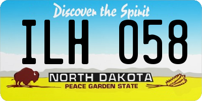 ND license plate ILH058
