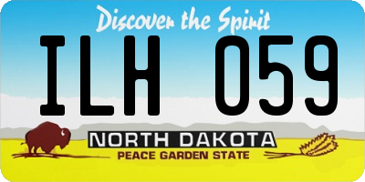 ND license plate ILH059