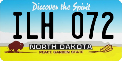 ND license plate ILH072