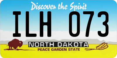 ND license plate ILH073
