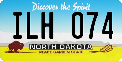 ND license plate ILH074