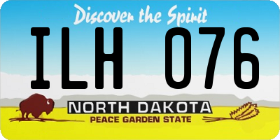 ND license plate ILH076