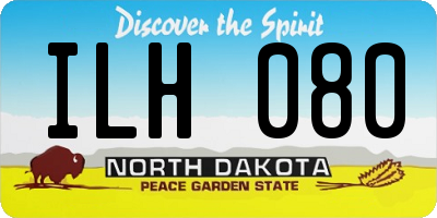 ND license plate ILH080