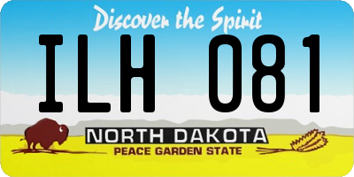 ND license plate ILH081
