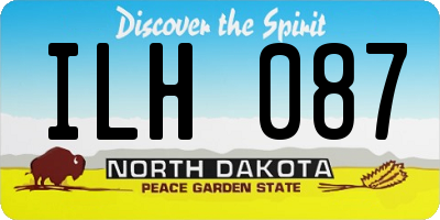 ND license plate ILH087