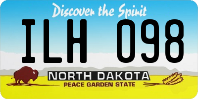 ND license plate ILH098