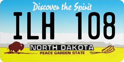 ND license plate ILH108