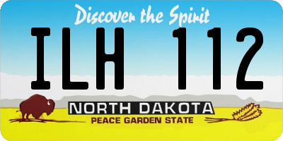 ND license plate ILH112