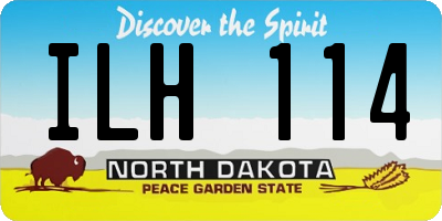 ND license plate ILH114