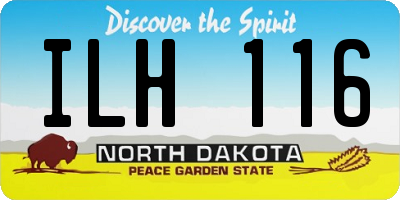 ND license plate ILH116