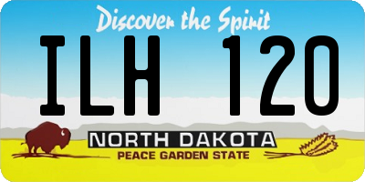 ND license plate ILH120