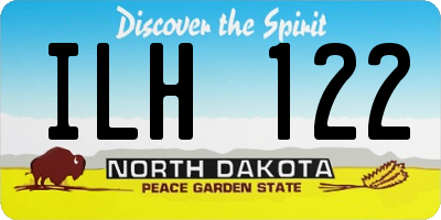 ND license plate ILH122