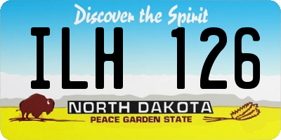 ND license plate ILH126