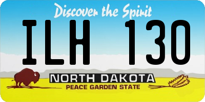 ND license plate ILH130