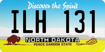ND license plate ILH131