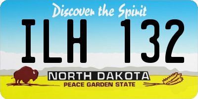 ND license plate ILH132
