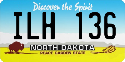 ND license plate ILH136