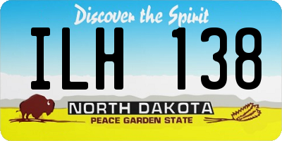 ND license plate ILH138