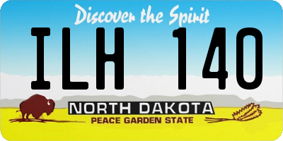 ND license plate ILH140
