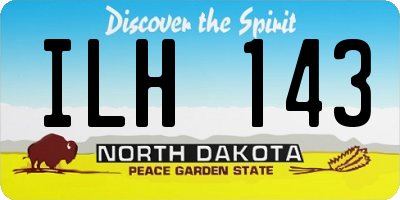 ND license plate ILH143