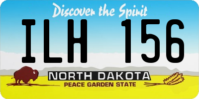 ND license plate ILH156
