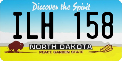 ND license plate ILH158