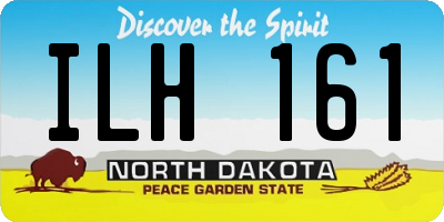 ND license plate ILH161