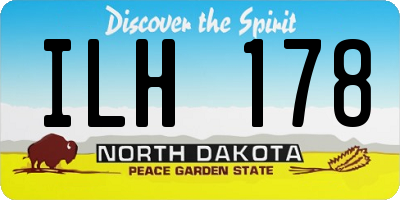ND license plate ILH178