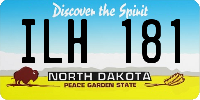 ND license plate ILH181
