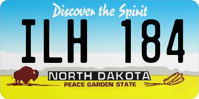 ND license plate ILH184