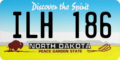 ND license plate ILH186