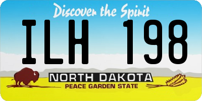 ND license plate ILH198