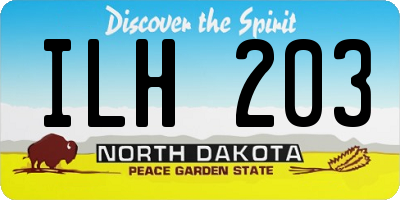 ND license plate ILH203