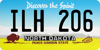 ND license plate ILH206