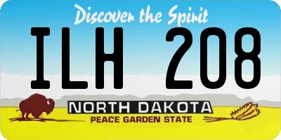 ND license plate ILH208