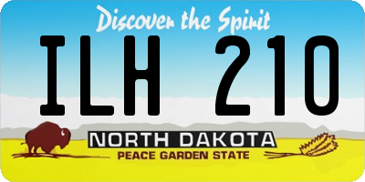 ND license plate ILH210