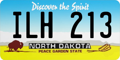 ND license plate ILH213