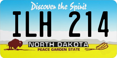 ND license plate ILH214