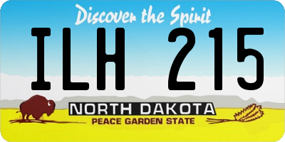 ND license plate ILH215