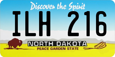 ND license plate ILH216