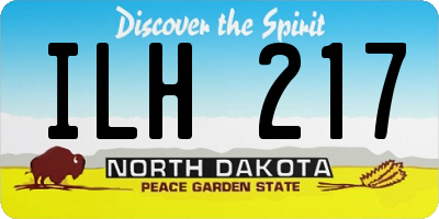 ND license plate ILH217