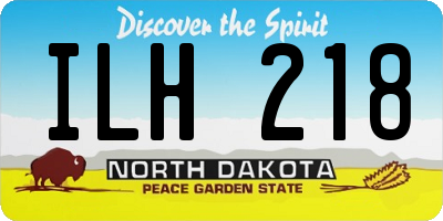 ND license plate ILH218